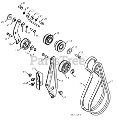 Poulan Pro PR 14527 ES (961980047-04) - Poulan Pro Snow Thrower (2012-08) CHASSIS ENGINE PULLEYS