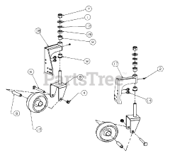 Cub Cadet 517 (590-517-150) - Cub Cadet Caster Wheel Kit att Caster Wheel Kit 2007 &amp; Before