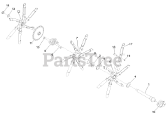 Exmark ARX440GKC24000 - Exmark 24" Stand-On Aerator, Kohler CH440 (SN: 402082300 - 404314158) (2018) RH Tine Wheel Assembly