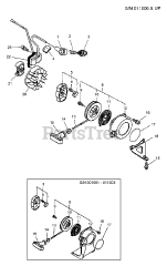 Echo ED-2000 - Echo Engine Drill (Type 1) Clutch, Ignition, Starter  S/N: 011006 &amp; Up