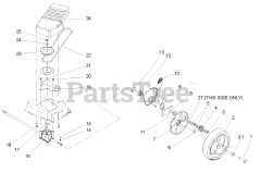 Toro 20007 - Toro 22" Recycler Walk-Behind Mower (SN: 240000001 - 240999999) (2004) Front Axle and Transmission Assembly