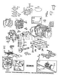 Briggs & Stratton 404437-0116-01 - Briggs & Stratton Horizontal Engine Cylinder,Cylinder Heads,Sump