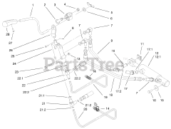 Toro 73471 (518 xi) - Toro Garden Tractor (SN: 000000001 - 000999999) (2000) Upper Hydro Lift Assembly