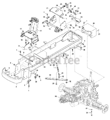 AGCO 2027 (2690148) - AGCO 60" Garden Tractor, 27hp Kawasaki Frame &amp; Transmission Group