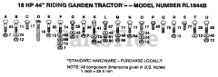 Electrolux/AYP RL 1844 B - Electrolux/AYP Lawn Tractor (1991) HARDWARE (MOWER)
