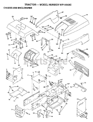 Winston Pro WP 14542 C - Winston Pro Lawn Tractor (1997) CHASSIS AND ENCLOSURES