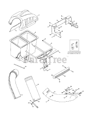 MTD 19A70020OEM - MTD Twin Rear Bagger Assembly (2012) General Assembly