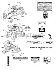 Massey Ferguson 2623 (2691193-00) - Massey Ferguson 50" Lawn Tractor, 23hp