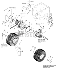 Allis-Chalmers 612 H (1691276) - Allis-Chalmers Lawn Tractor, 12hp Transmission &amp; Rear Tire Group