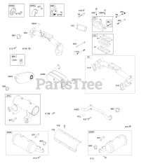 Briggs & Stratton 386447-0122-E2 - Briggs & Stratton Horizontal Engine Exhaust System, Intake Manifold