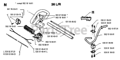 Husqvarna 23 R - Husqvarna String Trimmer HANDLE &amp; CONTROLS