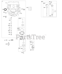 Briggs & Stratton 401577-0724-E1 - Briggs & Stratton Vertical Engine Engine Sump, Oil Pump, Dipstick/Tube Assembly
