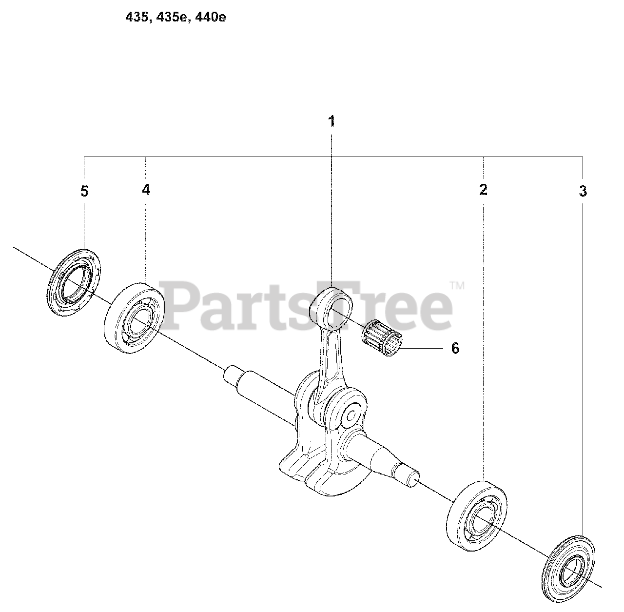 Husqvarna 440 e - Husqvarna Chainsaw (2008-05) Crankshaft Parts Lookup