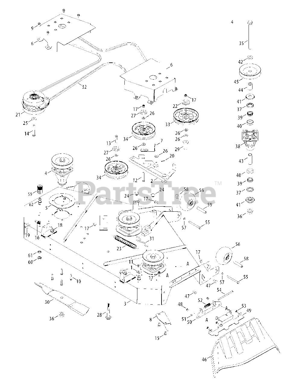 Cub Cadet ZForce LZ54 (17AIDAGC010) Cub Cadet 54" ZForce ZeroTurn