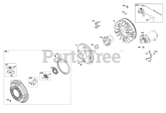 Briggs & Stratton 305447-0191-B5 - Briggs & Stratton Horizontal Engine Flywheel, Ignition, and Starter Group