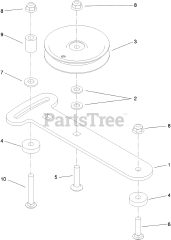 Toro 74550 - Toro 60" GrandStand Stand-On Mower (SN: 310000001 - 310999999) (2010) Idler Adjust Assembly No. 117-9791