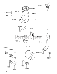 Cub Cadet S7237-KW (53CI8DU8050) - Cub Cadet 72" Tank S Zero-Turn Mower, 37hp Kawasaki Kawasaki FXT00V-BS04 Lubrication Equipment