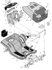 Murray 461007x92A - Murray 46" Garden Tractor (2001) Hood And Dash