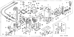 Honda BF200 A4 XA (BAEJ) - Honda Marine Engine, Made in Japan (SN: BAEJ-1200001 - BAEJ-1299999) REMOTE CONTROL (TOP MOUNT DUAL TYPE) (R.)