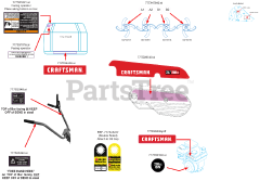 Craftsman TI 110 (CMXGVAM1144043) (21B-34M8793) - Craftsman 24" Tiller (2019) Label Map