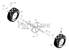 Scotts 631128x31C - Scotts 31" Snow Thrower (2002) Wheels