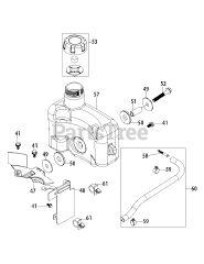 MTD 1P65B0C - MTD Engine 1P65B0C Fuel Tank &amp; Mounting