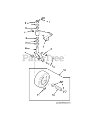 Scag SW36A-14FS - Scag 36" Walk-Behind Mower, 14hp Kawasaki (SN: N4200001 - N4299999) (Rev 01) CASTER ASSEMBLY
