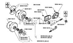 Husqvarna 41 - Husqvarna Chainsaw (1991-06) Clutch Assembly