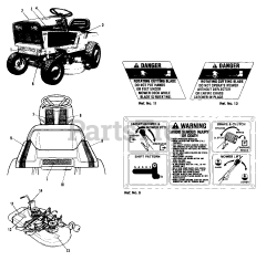 Simplicity 4211 (1691028) - Simplicity Lawn Tractor, 11hp