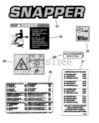 Snapper ELT 180H33IBV (85689) - Snapper 33" Lawn Tractor, 18hp