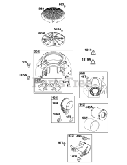 Briggs & Stratton 44C777-0001-B1 - Briggs & Stratton Vertical Engine Blower Housing and Air Cleaner Group