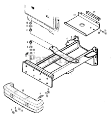 Simplicity 9518 (2097355) - Simplicity Compact Tractor, Diesel Sheet Metal &amp; Frame - Front Frame &amp; Weight Group (3486I29)