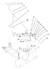 Toro 79366 - Toro 44" Two-Stage Snow Thrower for 5xi Tractor (SN: 210000001 - 210999999) (2001)