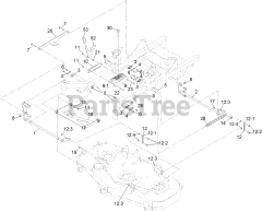 Toro 77287 (2000) - Toro 60" Z Master Zero-Turn Mower (SN: 411581734 - 411999999) Deck Lift Assembly