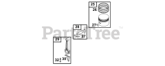 Briggs & Stratton 134202-1118-E1 - Briggs & Stratton Horizontal Engine Piston Group