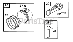 Briggs & Stratton 12S702-0663-01 - Briggs & Stratton Vertical Engine Piston Grp