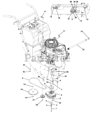 Gravely 988151 (36 GR) - Gravely Pro-Gear 36" Walk-Behind Mower, Recoil Start (SN: 000101 & Above)