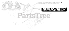 Gravely 988317 (HR 15 P) - Gravely Pro-Hydro Walk-Behind Mower Power Unit, Pro-Steer, 15hp Kawasaki (SN: 000101 & Above)