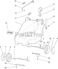 Toro 21060 - Toro 34cm Electric Recycler Walk-Behind Mower (SN: 250000001 - 250999999) (2005)