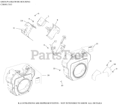 Kohler CH680-3163 - Kohler Command PRO Engine, Made for Walker Mfg., 22.5hp, 16.8kW 06 Blower Housing