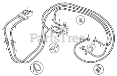 Simplicity 2096175 - Simplicity Model 415 Loader Hydraulic Lines - Control Valve, Selector Valve &amp; Block Group (3482I29)