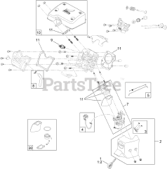 Toro 38272 (418 ZR) - Toro 18" Power Clear Snow Thrower (SN: 313000001 - 313999999) (2013) Engine Assembly No. 1