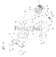 Bear Cat WV 160 - Bear Cat Walk-Behind Vacuum, 160cc Honda (SN: E06542 - H07101)