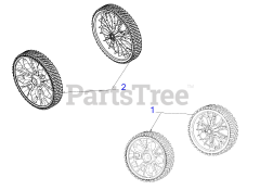 Troy-Bilt TB 130 XP (11B-B2MR766) - Troy-Bilt Walk-Behind Mower (2021) Wheels