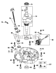 MTD 1P70C0A-11 - MTD Engine 1P70C0A-11 Crankshaft &amp; Crankcase Cover