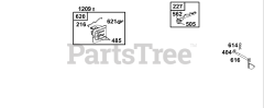 Briggs & Stratton 137202-1114-E2 - Briggs & Stratton Horizontal Engine Controls