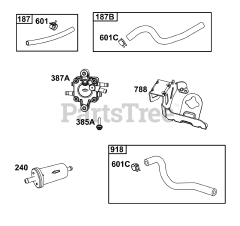 Briggs & Stratton 613477-0278-J1 - Briggs & Stratton Horizontal Engine Fuel Supply Group