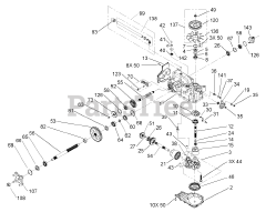 Toro 74701 (17-52 ZX) - Toro 52" TimeCutter Zero-Turn Mower (SN: 230000001 - 230999999) (2003) RH Hydro Transaxle Assembly No. 107-1708