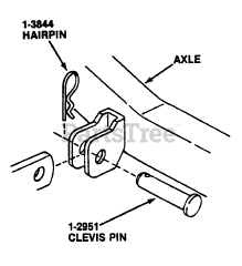 Snapper GT 180H485K (80384) - Snapper 48" Garden Tractor, 18hp Deck Hanger Detail - Chain Hung (Front Lift Arm)