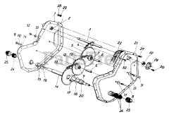 MTD 212-406-147 - MTD Tiller (1992) (Country General) Tiller Chain Case (Wheels)